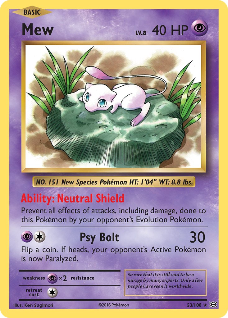 Mew (53/108) (Theme Deck Exclusive) [XY: Evolutions]