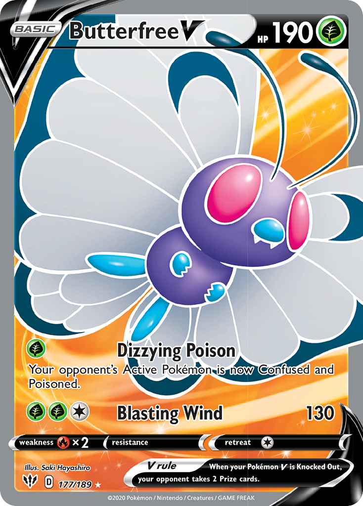 Butterfree V (177/189) [Sword & Shield: Darkness Ablaze]