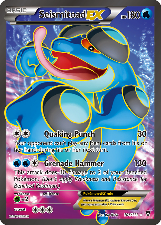 Seismitoad EX (106/111) [XY: Furious Fists]