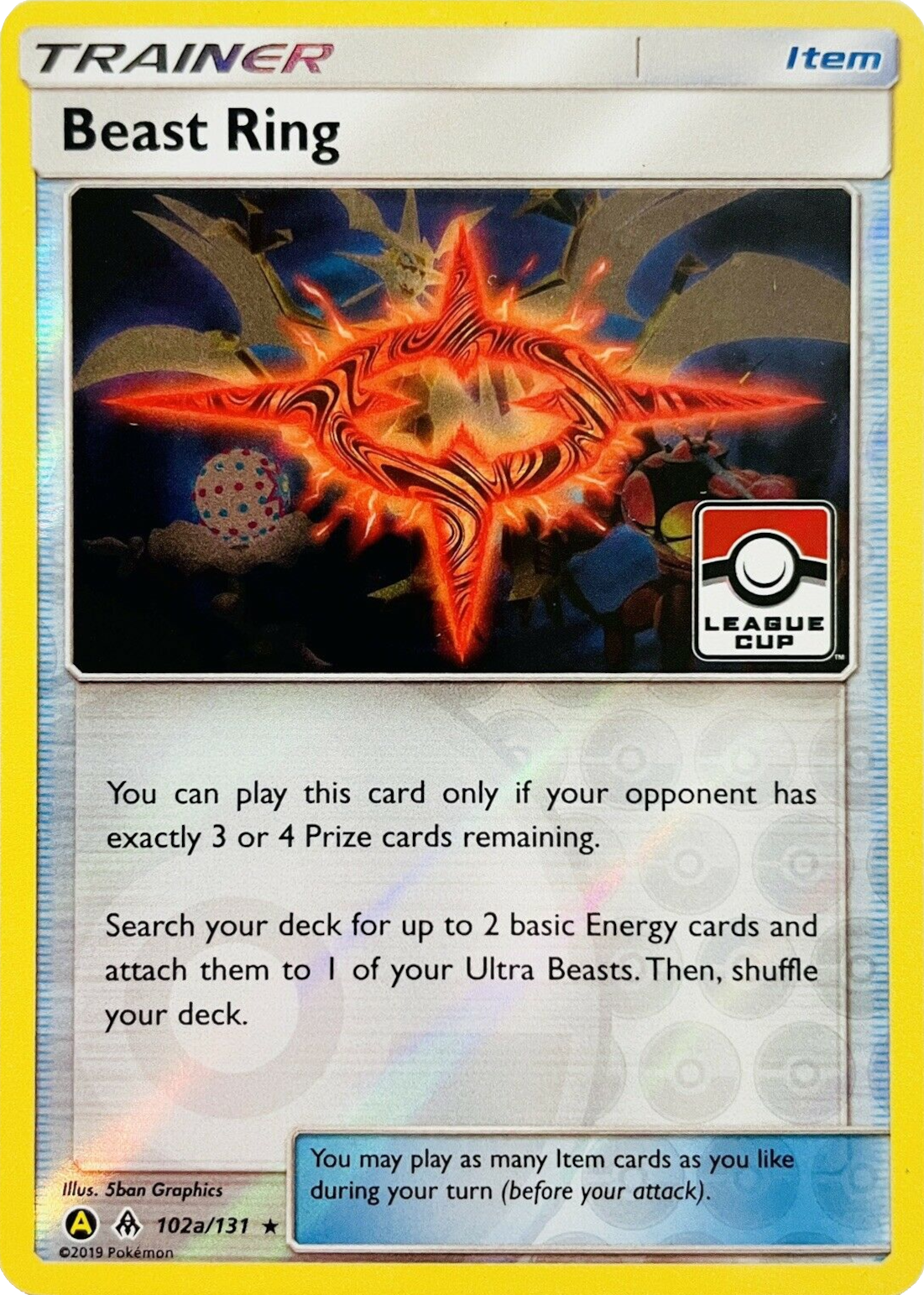 Beast Ring (102a/131) (League Promo) [Sun & Moon: Forbidden Light]