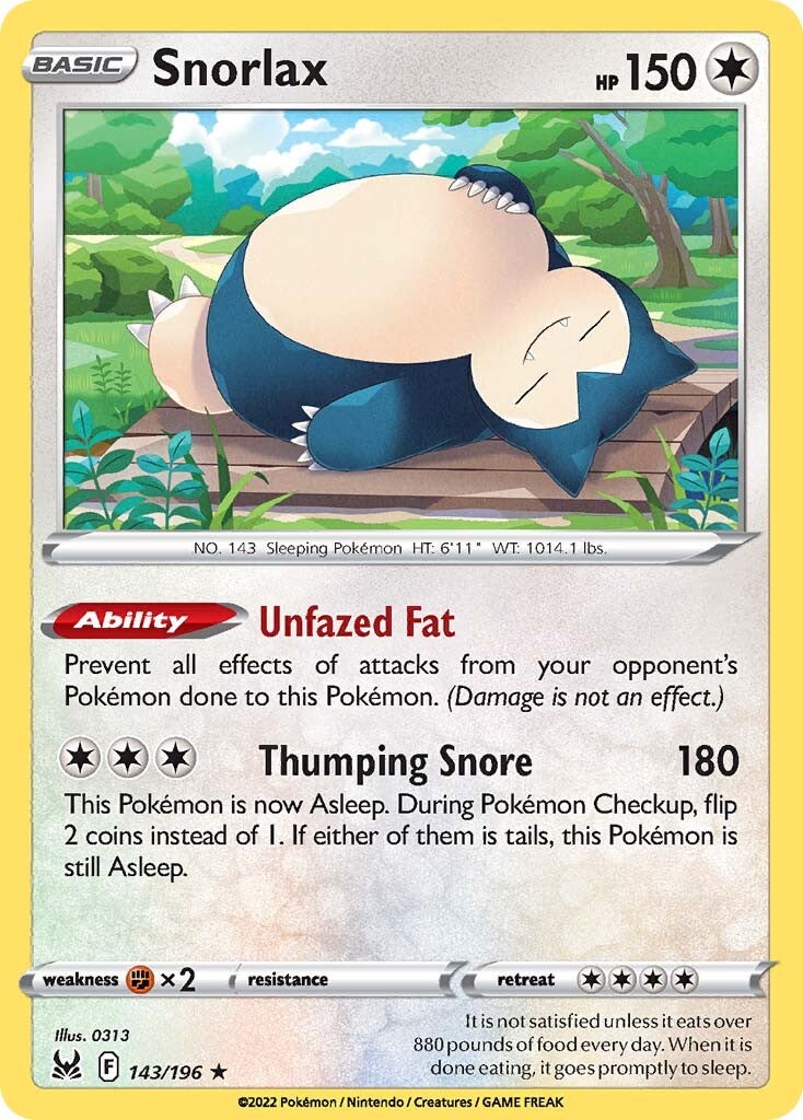 Snorlax (143/196) [Sword & Shield: Lost Origin]