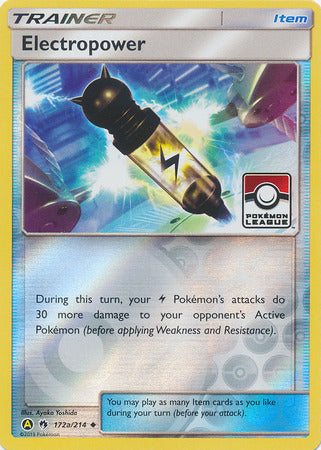 Electropower (172a/214) (League Promo) [Sun & Moon: Lost Thunder]