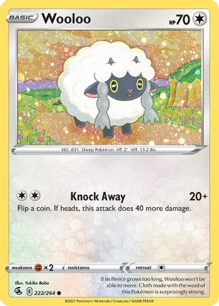 Wooloo (222/264) (Cosmos Holo) [Sword & Shield: Fusion Strike]