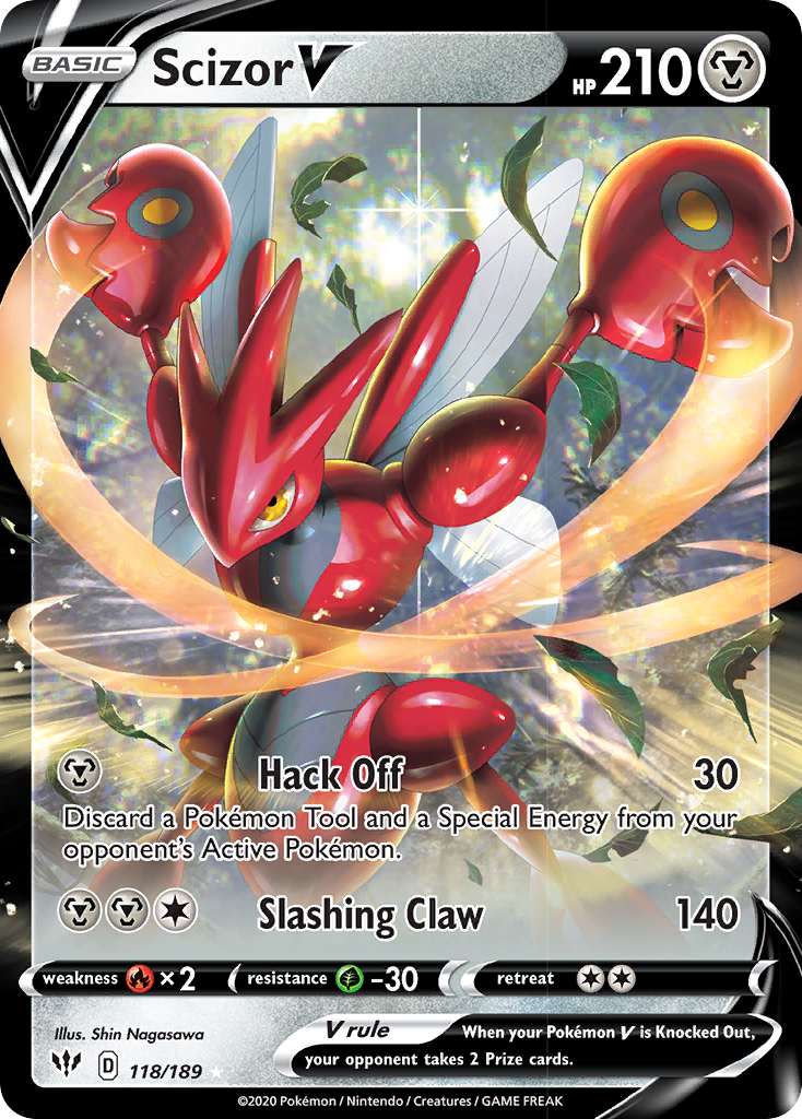 Scizor V (118/189) [Sword & Shield: Darkness Ablaze]